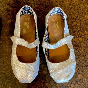 Girls Toddler size 10 Sparkle Toms